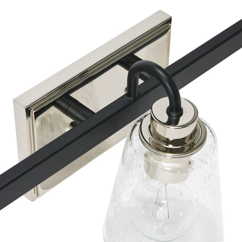 Robert Stevenson Lighting Jameson - Metal Seedy Glass Vanity Light
