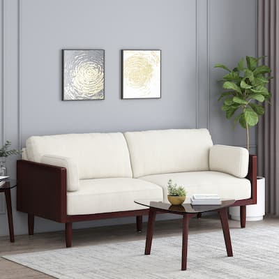 3-seater Sofa with Wood Legs and Exposed Frame