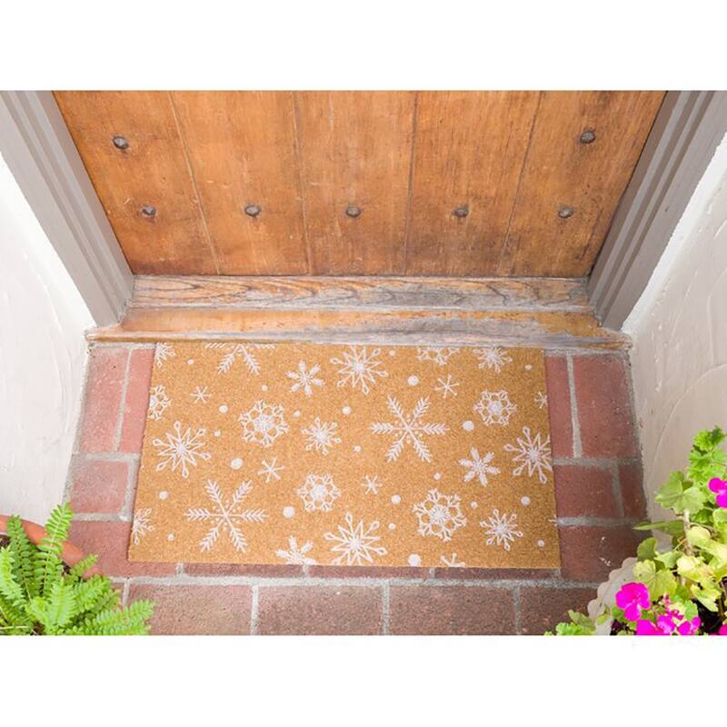 Raisa Snowflake 30" x 16.8" Non-Slip Doormat