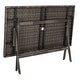 preview thumbnail 14 of 59, SAFAVIEH Outdoor Akita Folding Table with Umbrella Hole - 54.6" x 31.2" x 28.08"