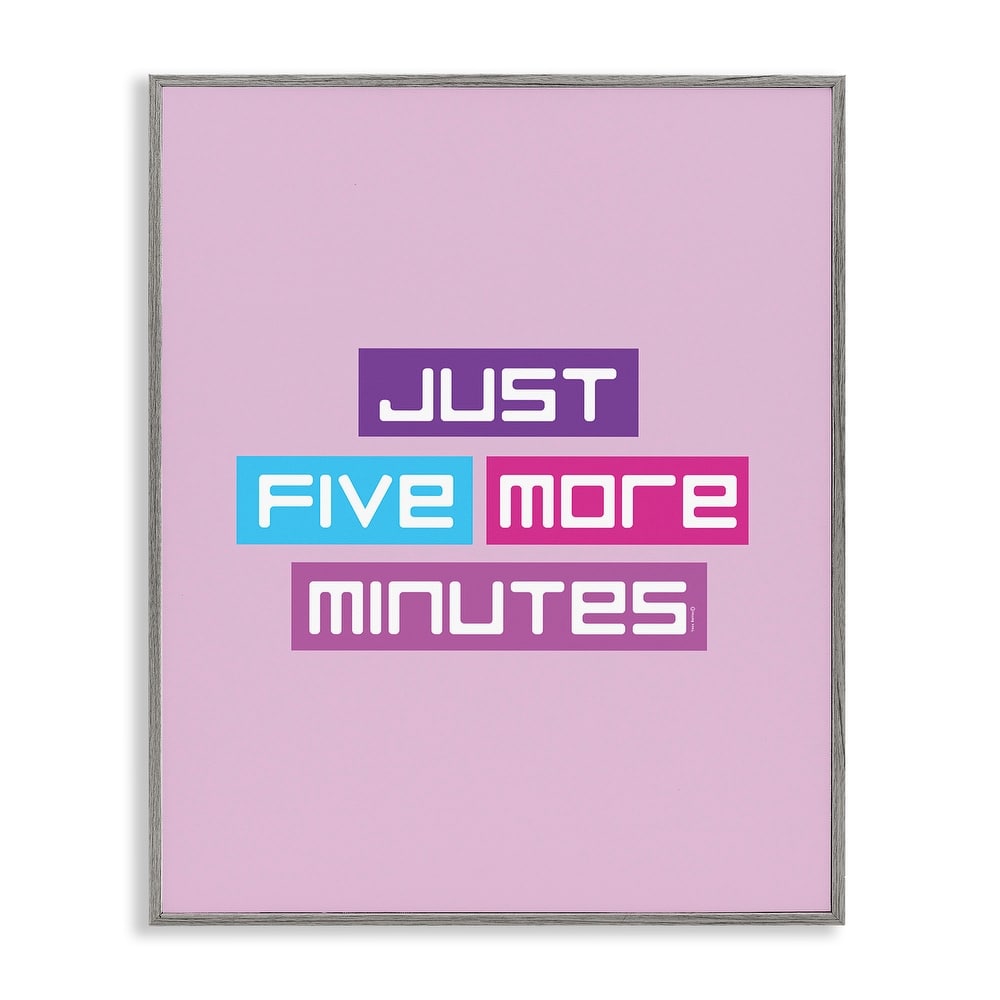 Stupell Just Five Minutes Gamer Framed Giclee Art Design By Yass Naffas Designs