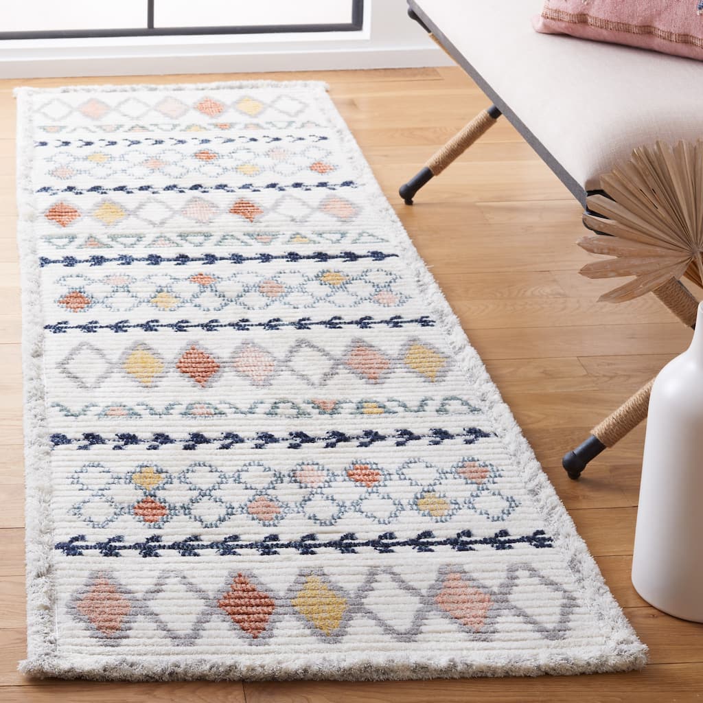 SAFAVIEH Marrakesh Domenica Boho Tribal Fringe Rug - 2'2" x 8' Runner