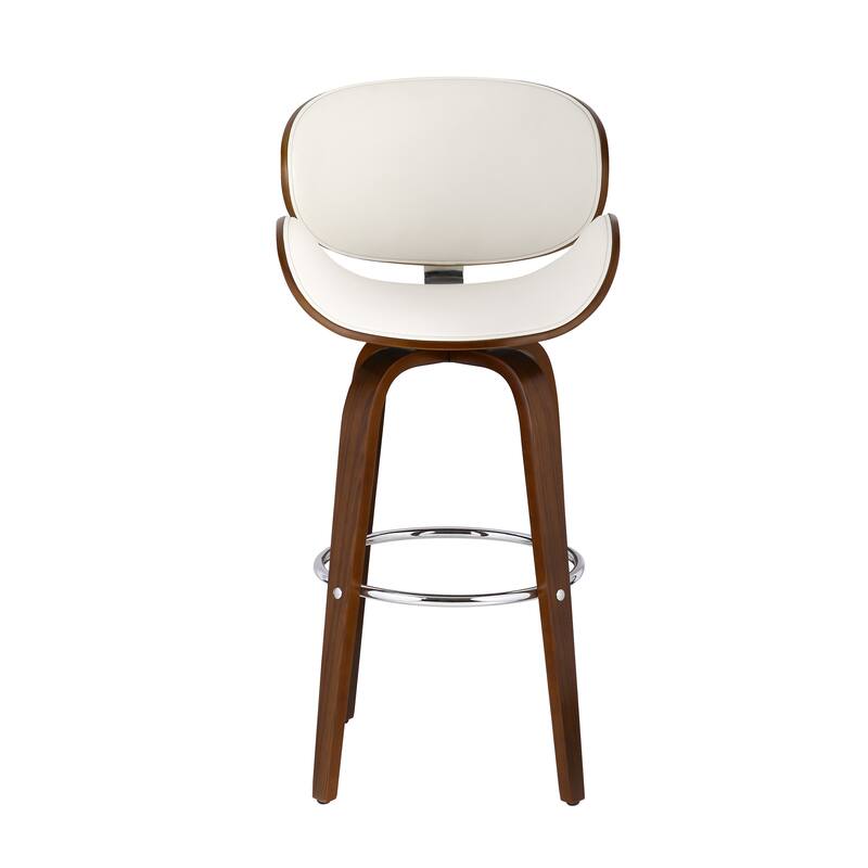 Porthos Home Hadyn Bar Stool, PU Leather, Sturdy Beechwood Legs