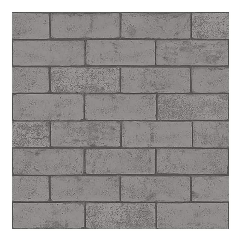 Crown Kirsten Dove Industrial Brick Wallpaper - 20.5 x 396 x 0.025