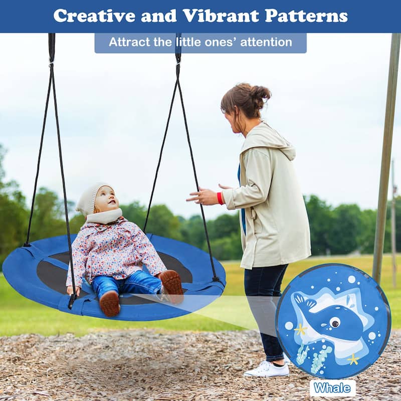 Goplus 40" Flying Saucer Tree Swing Indoor Outdoor Play Set Kids - See Details