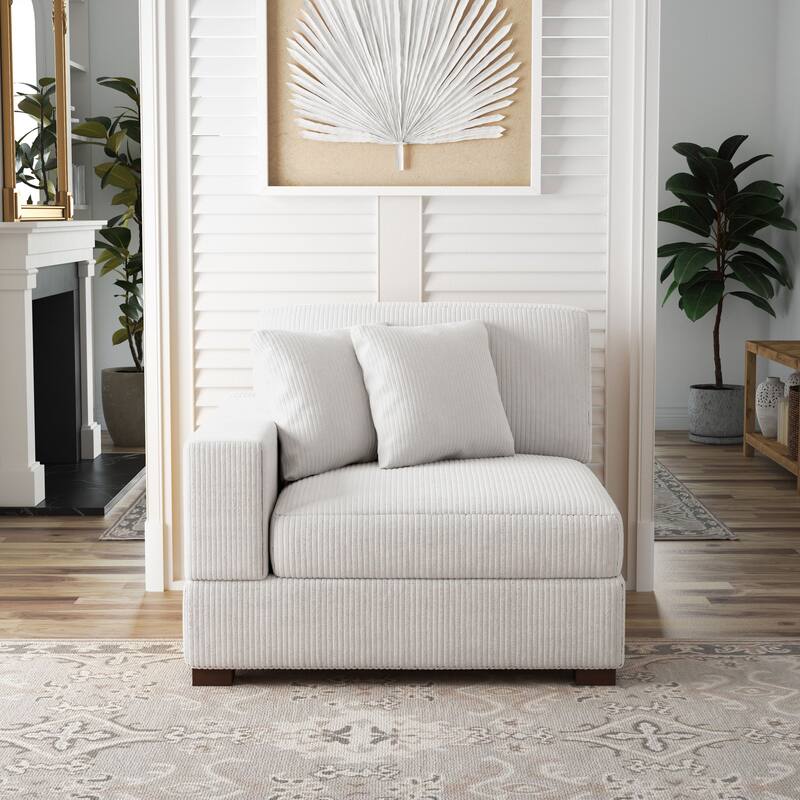 Modern Modular Sectional Sofa Corduroy Chaise Lounges