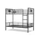 preview thumbnail 7 of 8, Wini Industrial Black Queen over Queen Metal Bunk Bed by Furniture of America