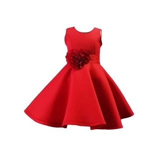 girls red formal dress