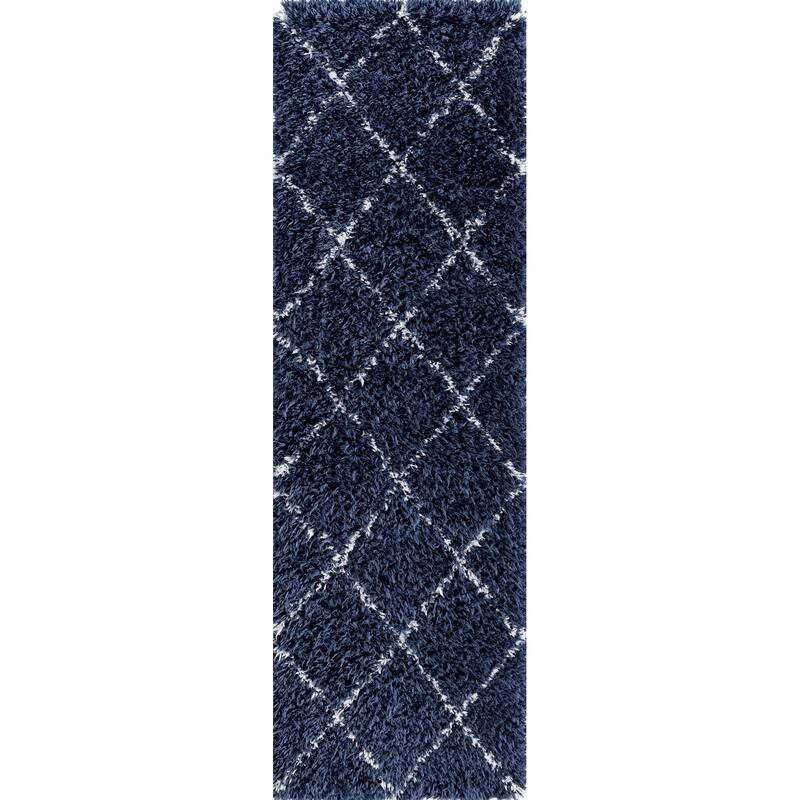 Heartfelt Shag Modern & Contemporary Diamond Indoor Area Rug