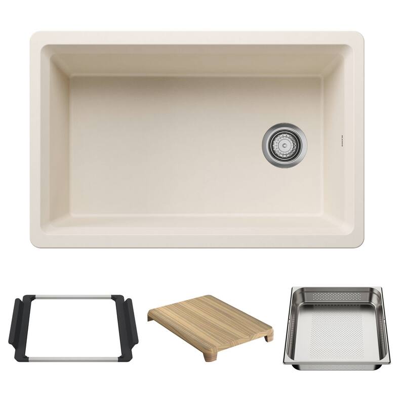 Blanco 443306 Inteos 30" Undermount Single Basin Granite Composite - Soft White