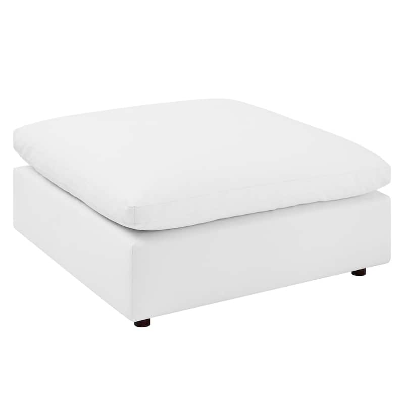 Commix Down Filled Overstuffed Vegan Leather 6-Piece Sectional Sofa