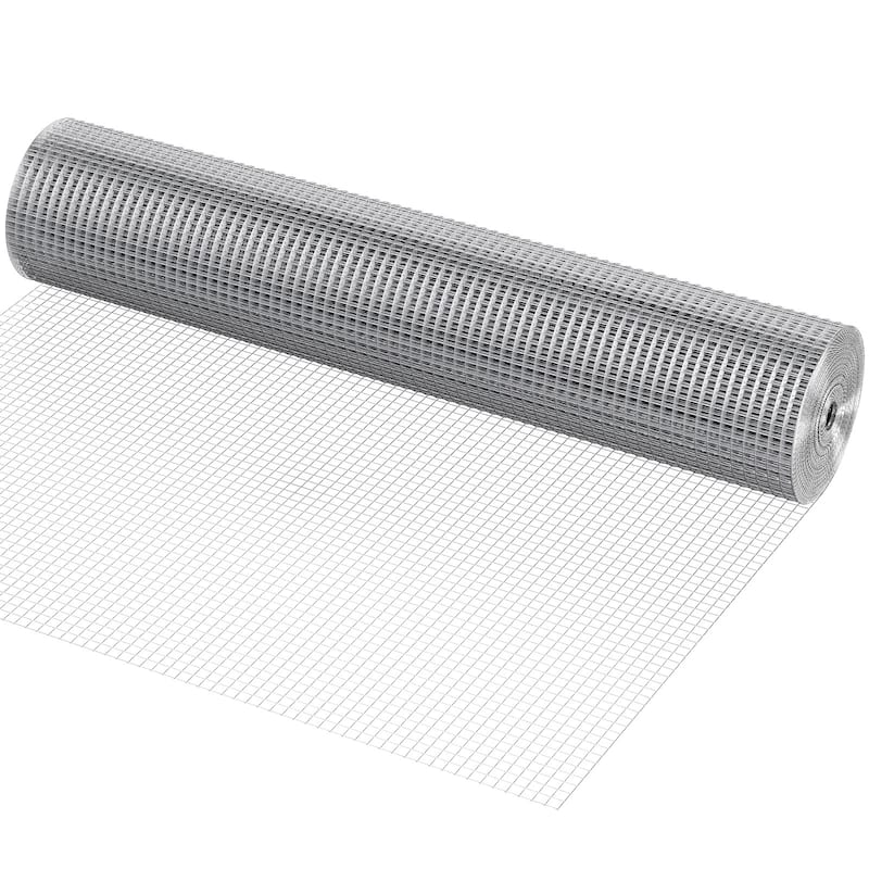 Hardware Cloth, Hot Dipped Galvanized Wire Mesh Roll, Chicken Wire Fencing, Wire Mesh for Rabbit Cages, Garden - Silver - 1/2 inch 36in x 50 ft 19 Gauge