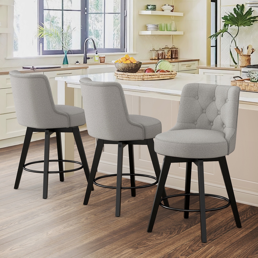 Grey Set of 3 Counter and Bar Stools Bed Bath Beyond