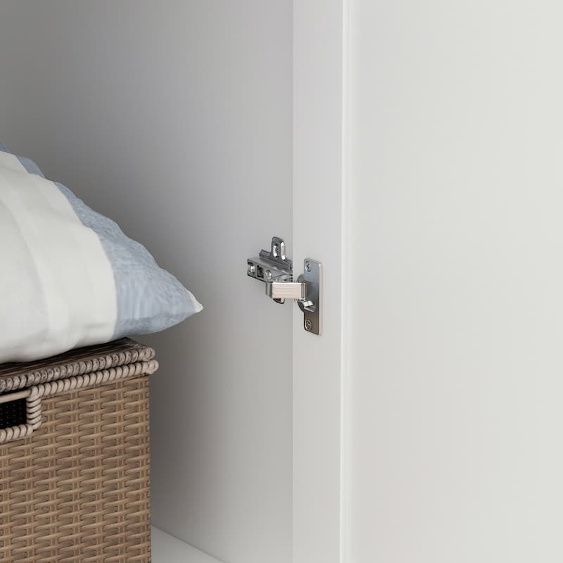 Wardrobe Armoire Shelves Hanging Rod Doors Closet Storage Cabinet