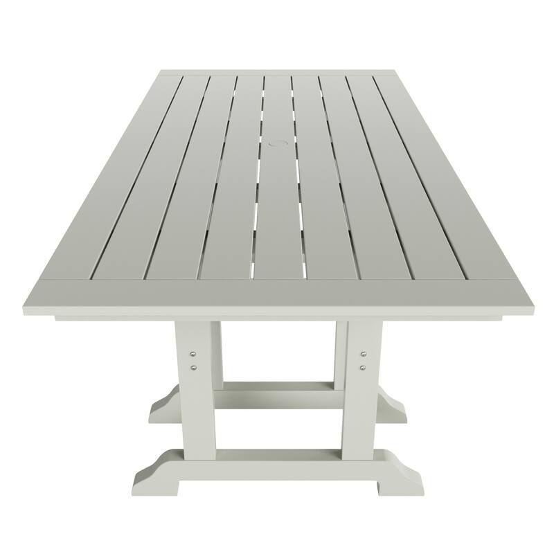 Laguna 7-Piece Rectangular Table Folding Highback Chair Dining Set