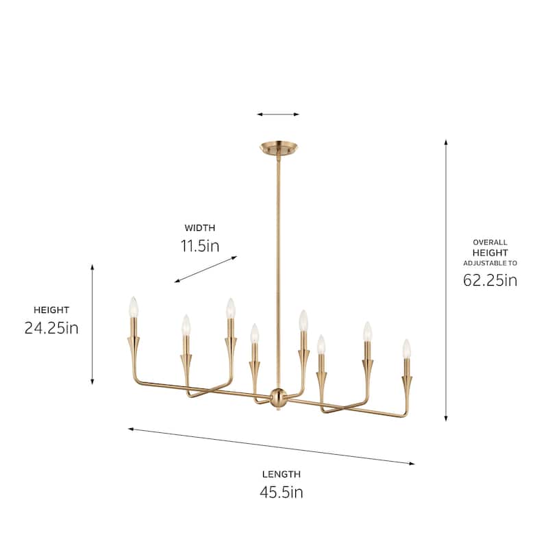 Kichler 52693 Alvaro 8 Light 46" Wide Taper Candle Style Chandelier