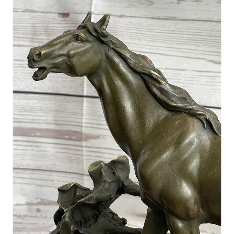 Trotting Thoroughbread Imitative Horse Bronze Hand Made Sculpture By Lost Wax Method Decor