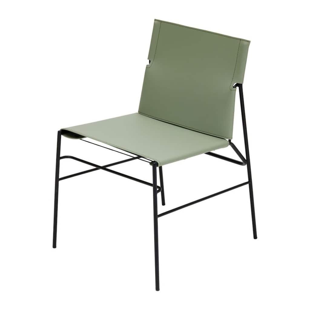 Aria Home Sage Fabien Dining Chair Recycled Leather with Stitch Detail