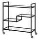 preview thumbnail 6 of 21, Lovett 33" Wide Rectangular Bar Cart with Glass Shelves
