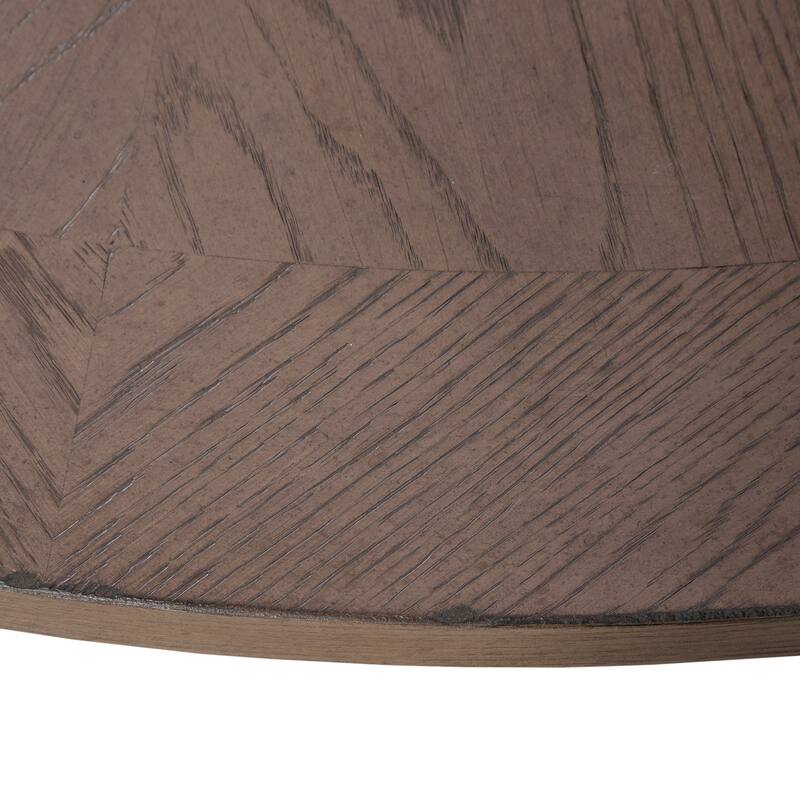 Americana Farmhouse Dusty Taupe Pedestal Table Set with Dining Chairs Options