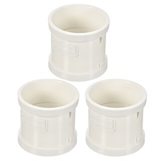 Pipe Fitting Coupling Adapter, PVC Socket Straight Connector White ...