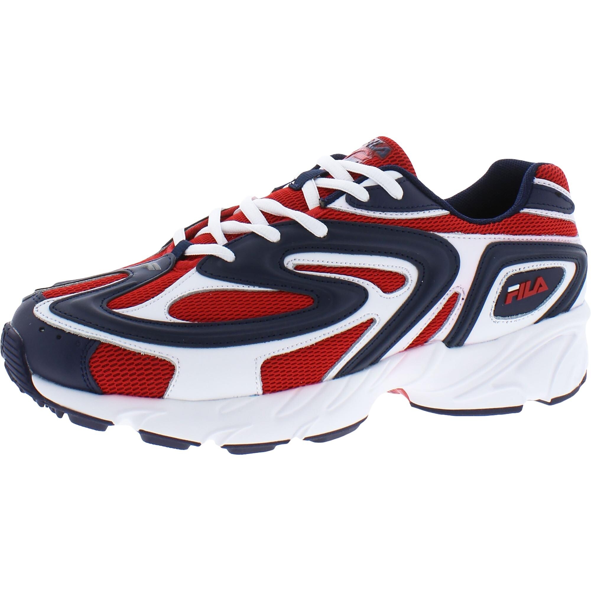 fila red running shoes