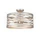 preview thumbnail 2 of 6, 3 Light Metal Semi-Flush Ceiling Mount in Multiple Finishes