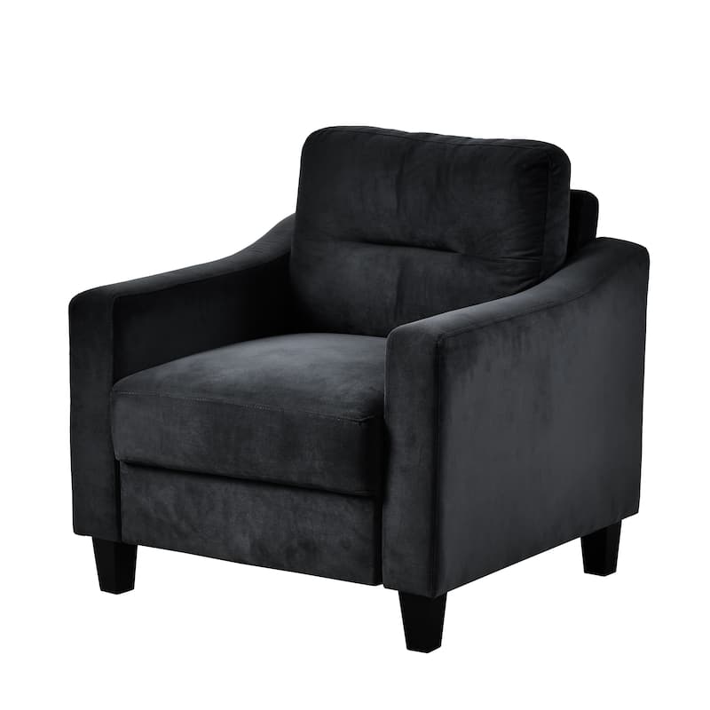 Black 32.2" Accent Chair with Hardwood Frame