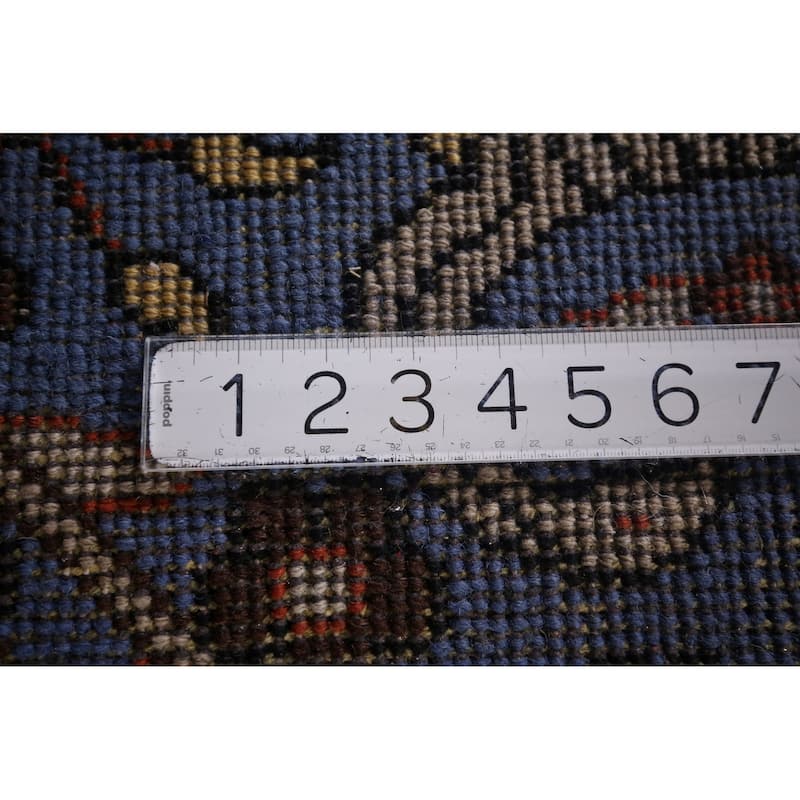 Animals Blue Design Ziegler Indian Runner Rug Handmade Wool Carpet - 2'6"x 7'11"
