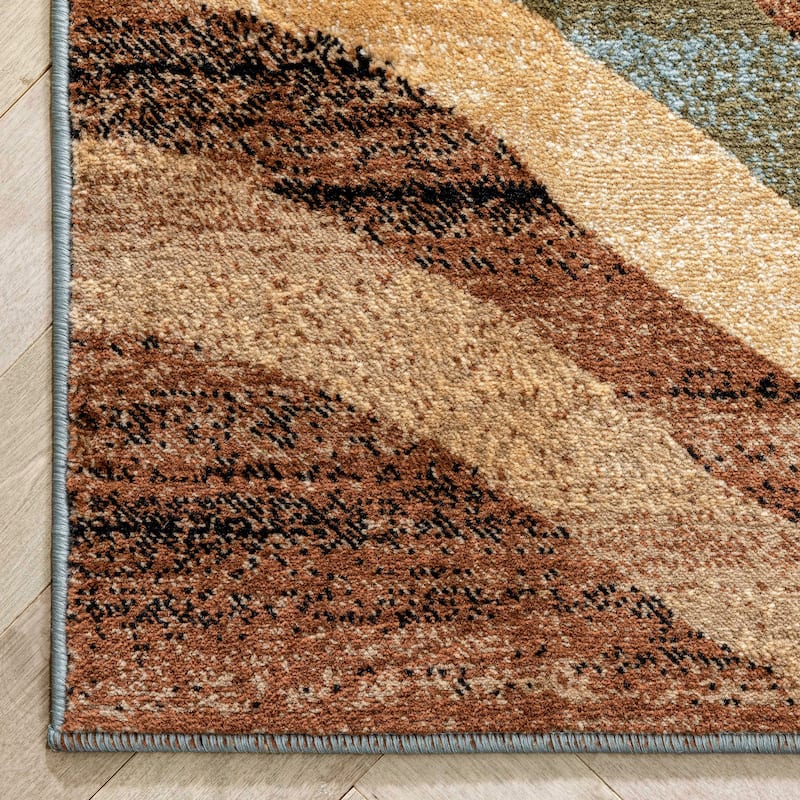 Well Woven Barclay Nirvana Waves Abstract Modern Waves Area Rug