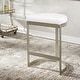 preview thumbnail 5 of 8, Uttermost Ivanna Backless Silver Counter Stool - 18"W x 26"H x 14.5"D