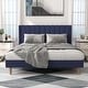 preview thumbnail 71 of 145, Alazyhome Upholstered Platform Bed Frame