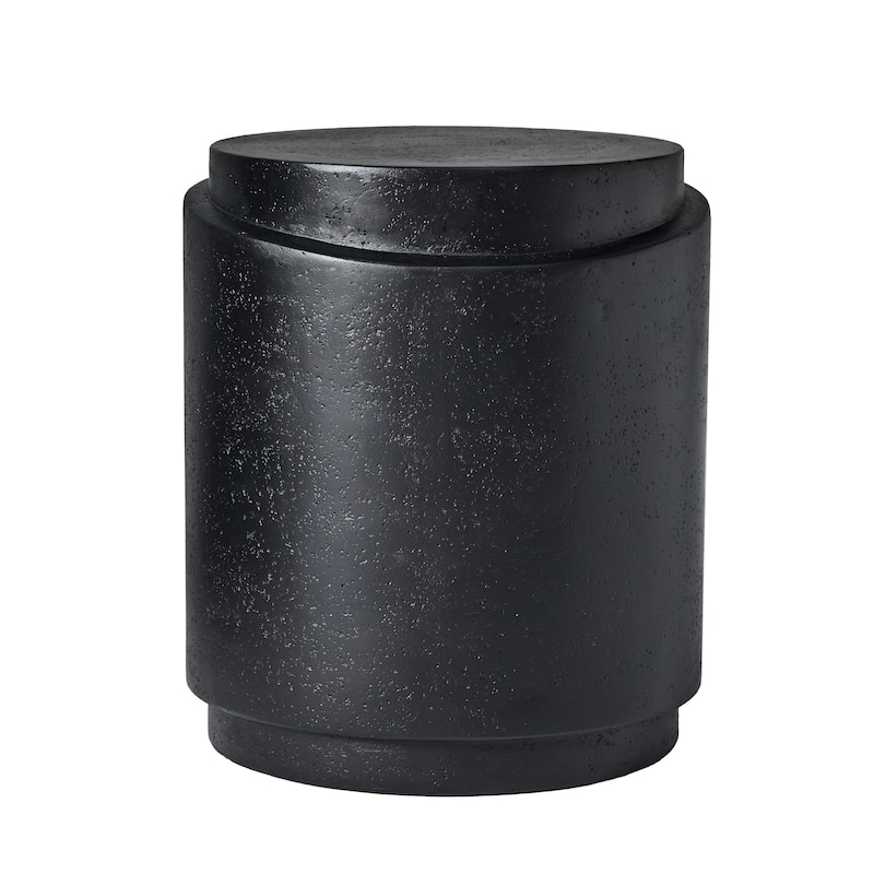 Christopher Knight Home - Terra Modern MGO Outdoor Side Table with Sloped Top in Black - 16.34"W x 16.34"D x 18.7"H