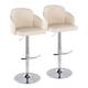 Option Cream Faux Leather/Chrome Metal