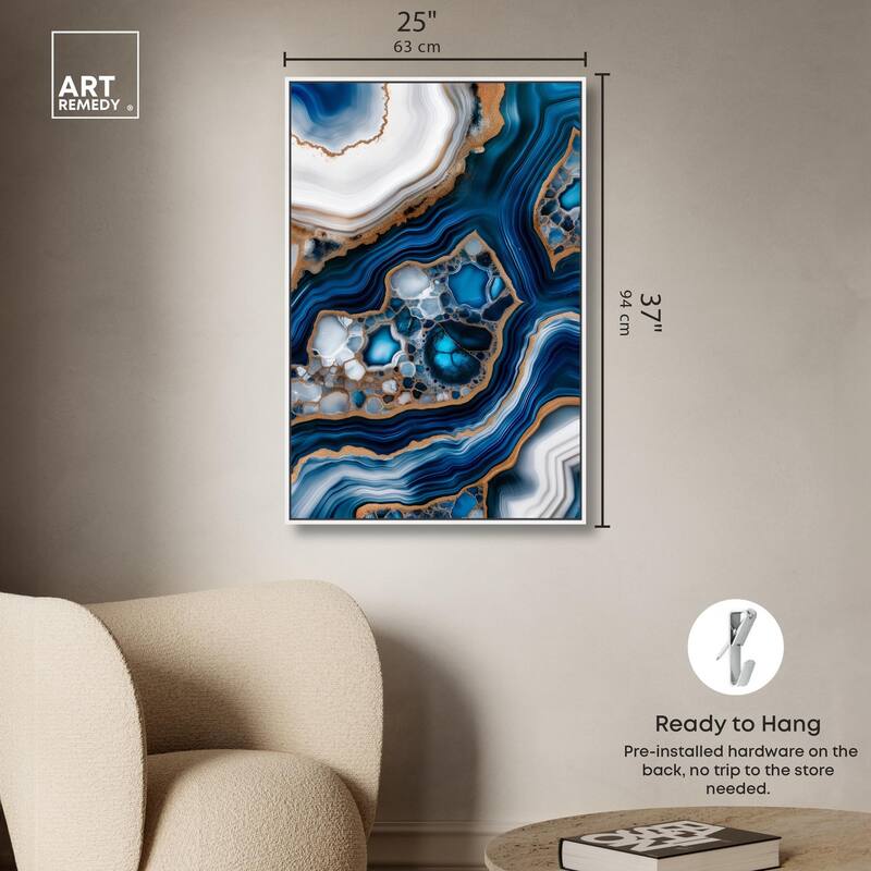 Azure Alveoli I Canvas by Art Remedy