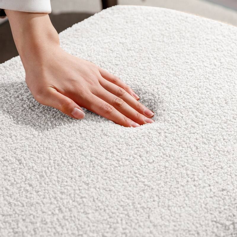 Modern Faux Fur Storage Bench with Gold Legs, Upholstered Ottoman for Living Room and Bedroom