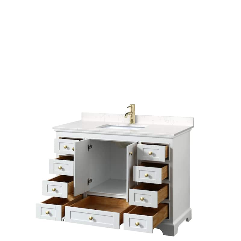 Deborah 48-inch Single Vanity, Cultured Marble Top