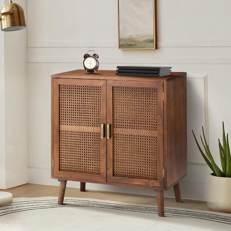 Borsippa 2-Door Accent Cabinet with Shelves by HULALA HOME - Cherry