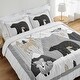 preview thumbnail 1 of 4, Sweet Jojo Designs Beige Grey Boho Mountain Animal Woodland Forest Friends Collection Unisex Boy or Girl 2-pc Twin Comforter Set