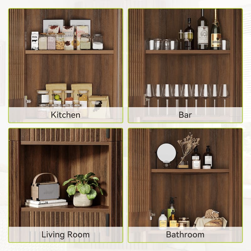 Tall Corner Storage Cabinet with Doors