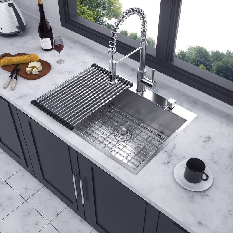 Drop-in Single Bowl Stainless Steel Kitchen Sink