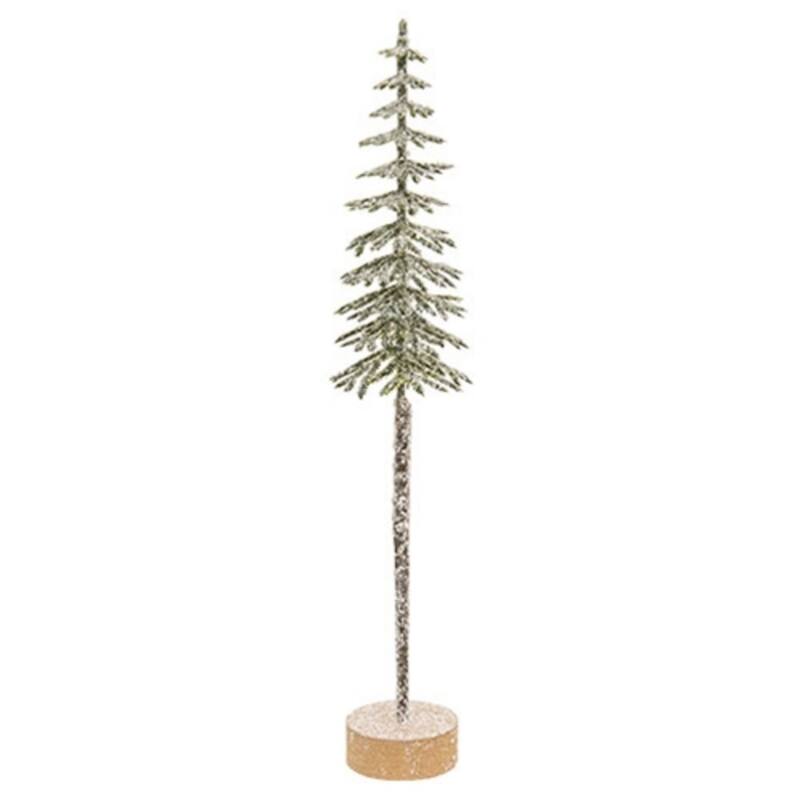 Gleaming Shortleaf Pine Tabletop Tree Winter Decor - 10"H