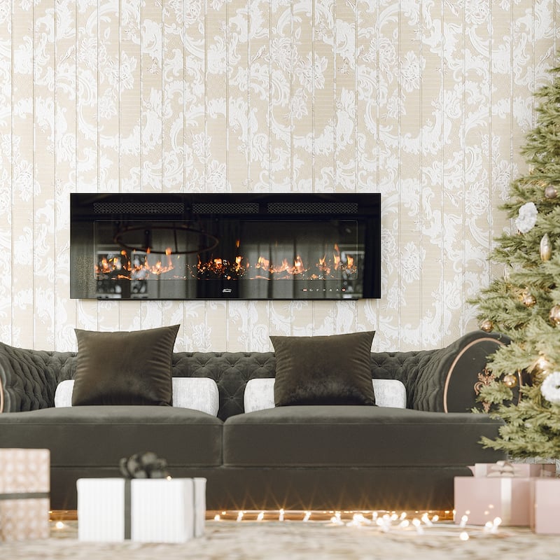 Clihome Ultra-thin Recessed Wall-Mounted Electric Fireplace