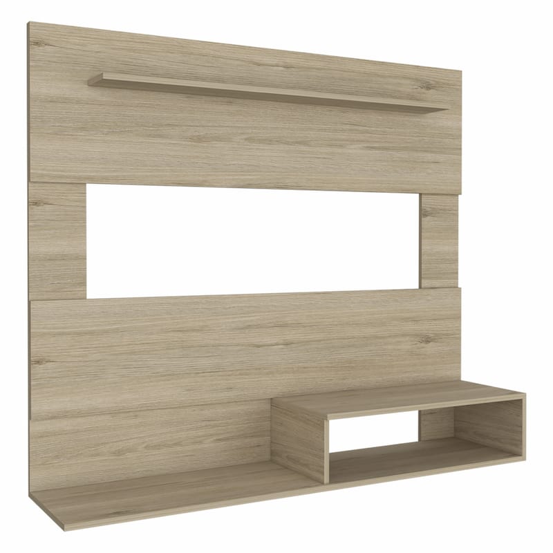 Modern 55" TV Entertainment Center with Open Shelving and Cable Management for 50" TV - 47.2" H x 55.1" W x 12.4" D