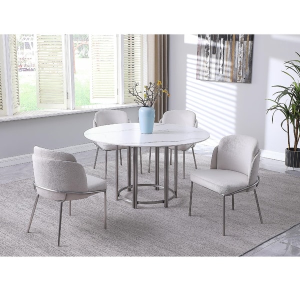 Somette Lacey Sintered Stone Dining Table - Bed Bath & Beyond - 38102351