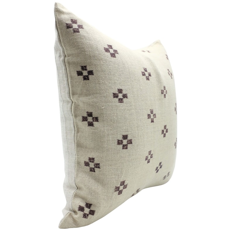 Fabdivine Linen Boho Block print pillow Cover