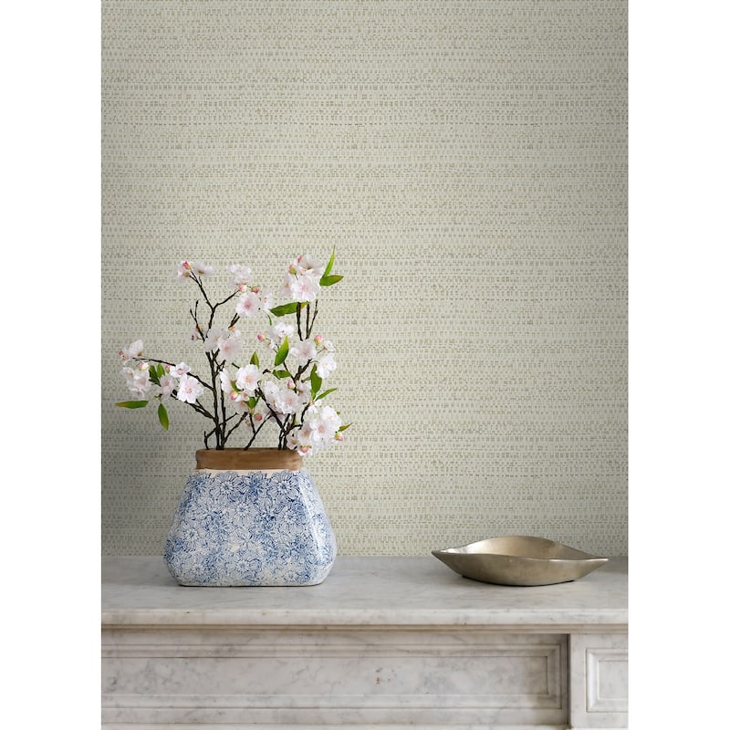 Chesapeake Balantine Bone Weave Wallpaper