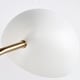 preview thumbnail 7 of 13, Trilby 1 Light Wall Sconce Matte White with Burnished Brass