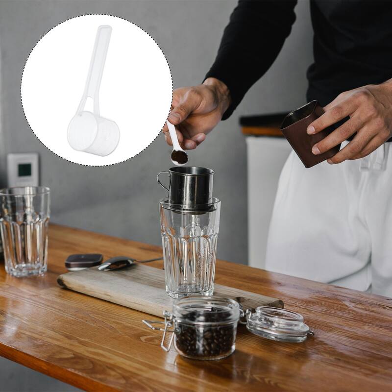 10 Pcs Measuring Spoon with Short Handle, Teaspoon with Graduations - Transparent