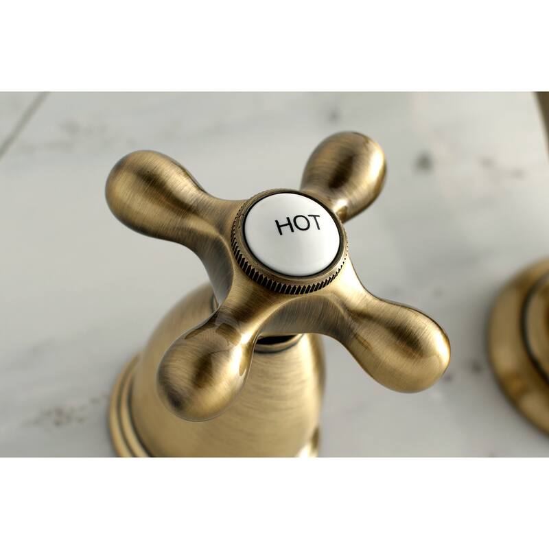 Heritage 3-Hole Wall Mount Roman Tub Faucet in Polished Brass